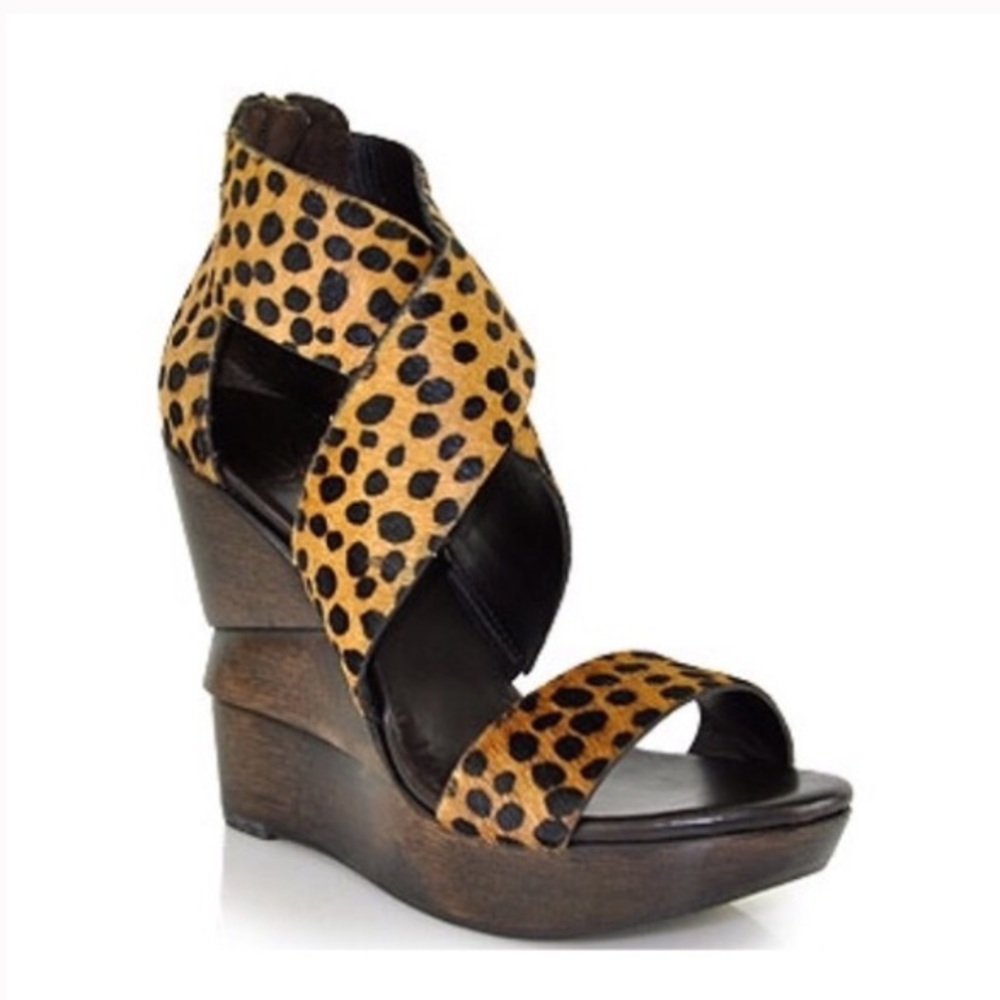 DVF Pony Hair & Wooden Wedges